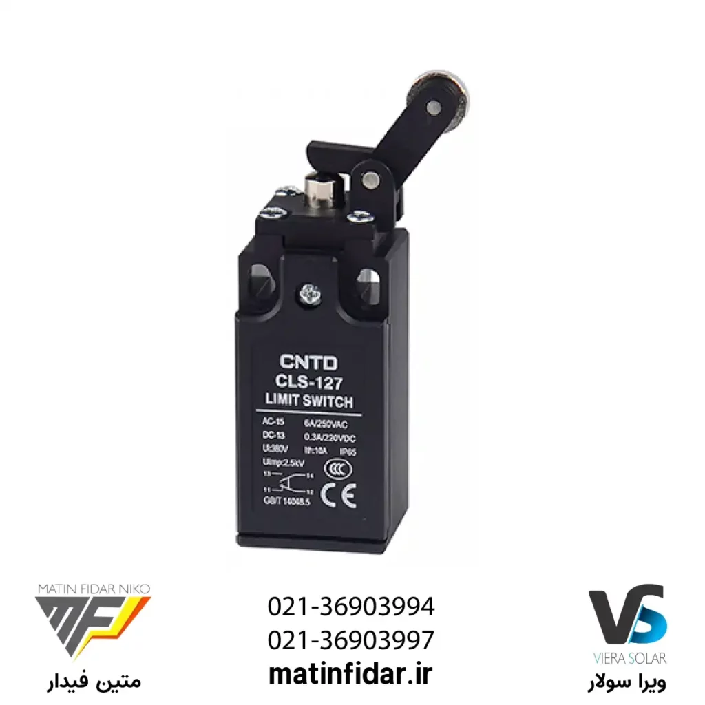 قیمت لیمیت سوئیچ بدنه باکالیت قرقره دار یک طرفه CNTD مدل CLS-127 از شرکت متین فیدار نیکو