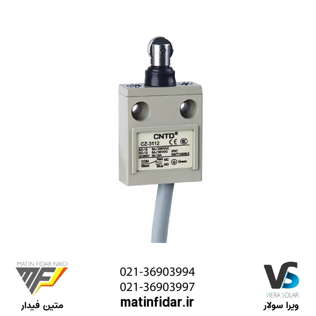 قیمت میکروسوئیچ کابلی واتر پروف فشاری قرقره دار CNTD مدل CZ-3112 از شرکت متین فیدار نیکو