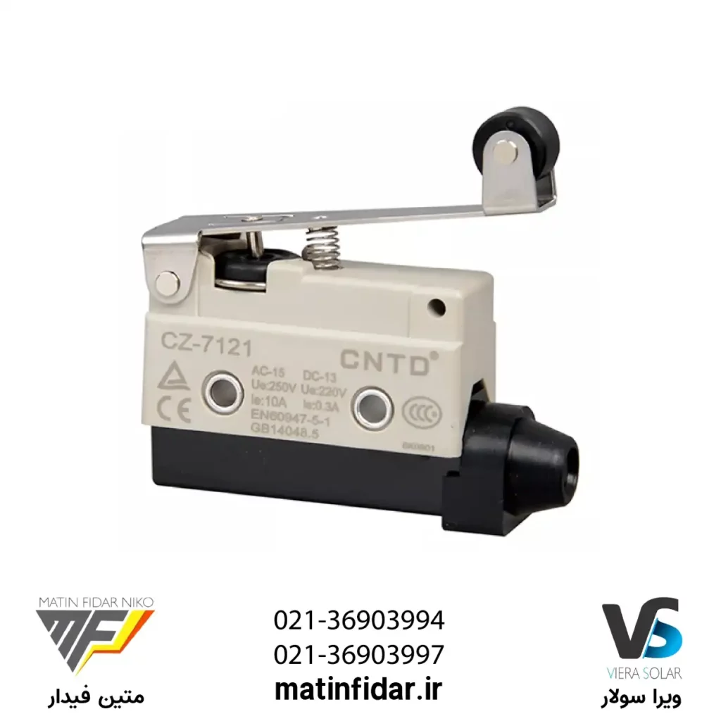 قیمت میکرو سوئیچ قاب دار اهرمی قرقره دار CNTD مدل CZ-7121 از شرکت متین فیدار نیکو
