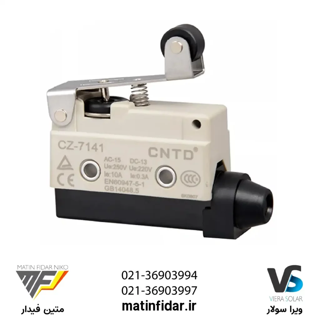 قیمت میکرو سوئیچ قاب دار اهرمی قرقره دار CNTD مدل CZ-7141 از شرکت متین فیدار نیکو