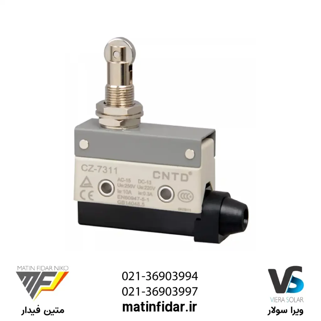 خرید میکرو سوئیچ قاب دار فشاری قرقره دار CNTD مدل CZ-7311 از شرکت متین فیدار نیکو
