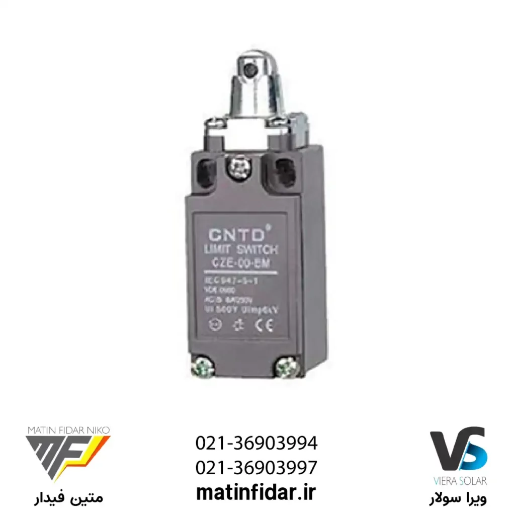 قیمت میکرو سوئیچ طرح ارش فشاری قرقره دار CNTD مدل CZE-00-BM از شرکت متین فیدار نیکو